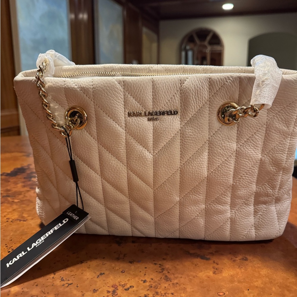 Karl Lagerfeld White Quilted Women's Bag